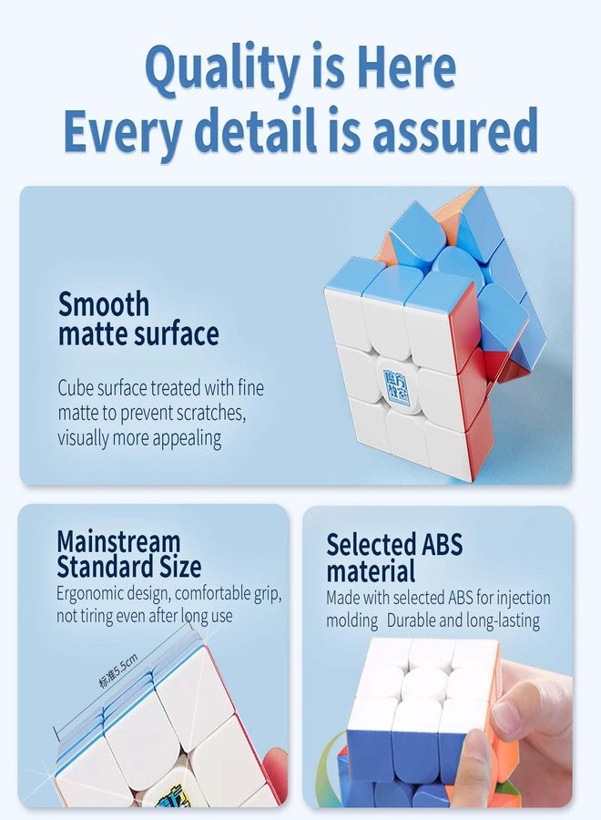 Moyu Meilong 2x2 3x3 4x4 5x5 Educational Cube Set Stickerless Speed Cubes Bundle Gift for Children Adults 4 Pack - Image 3